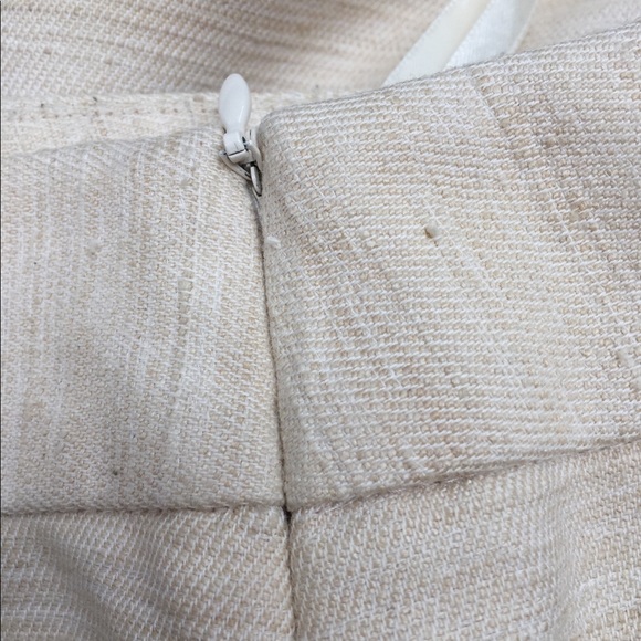 Banana Republic Classic cream nubby silk pleated mini skirt,HP25x2 - Picture 3 of 8